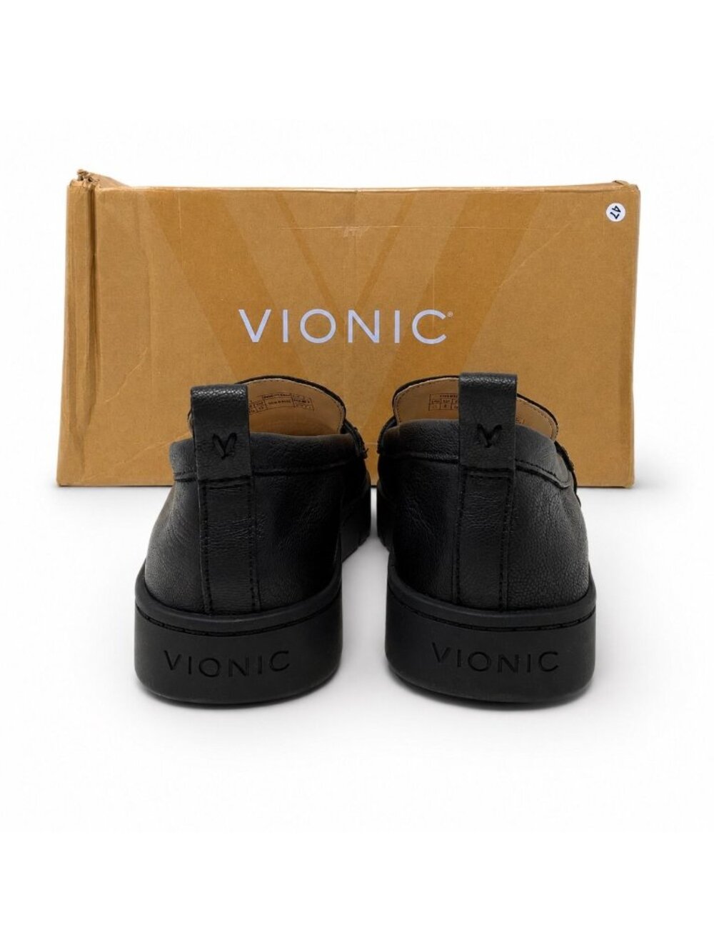 Vionic Chantel Penny Supportive Black Leather Slip-On Loafer Womens 5 Comfort Sh - Picture 9 of 10